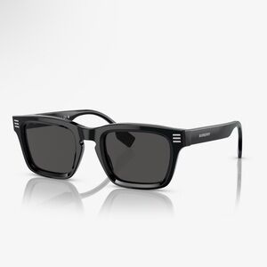 Burberry Men’s Black Sunglasses with Dark Lenses